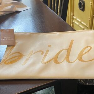 Spritz Cream and Gold Bride Pouch